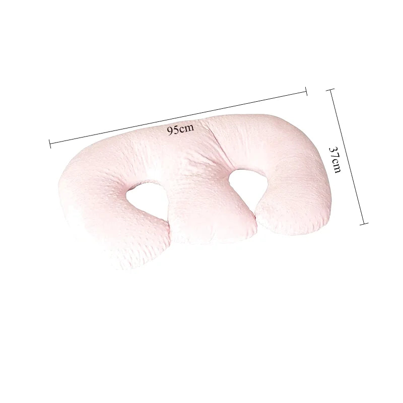 Coussin Allaitement Jumeaux Rose