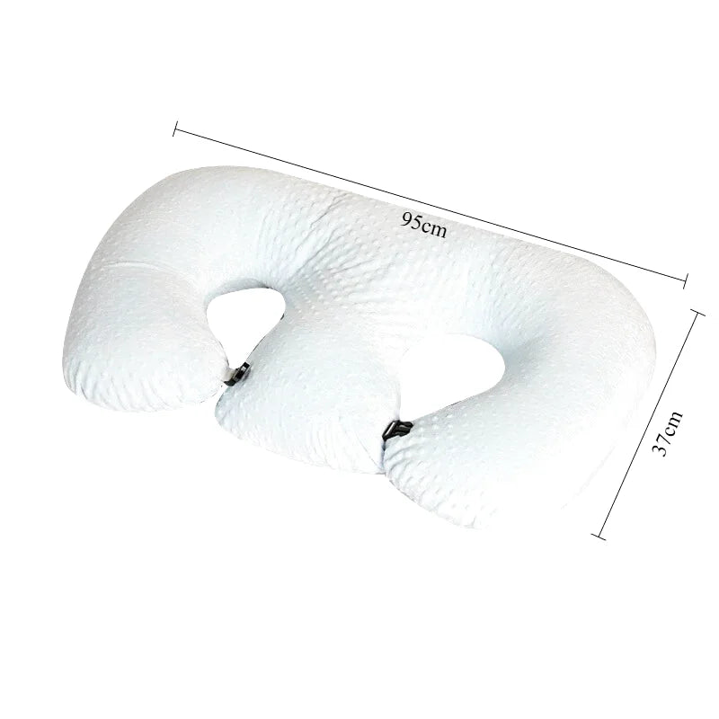 Coussin Allaitement Jumeaux Bleu